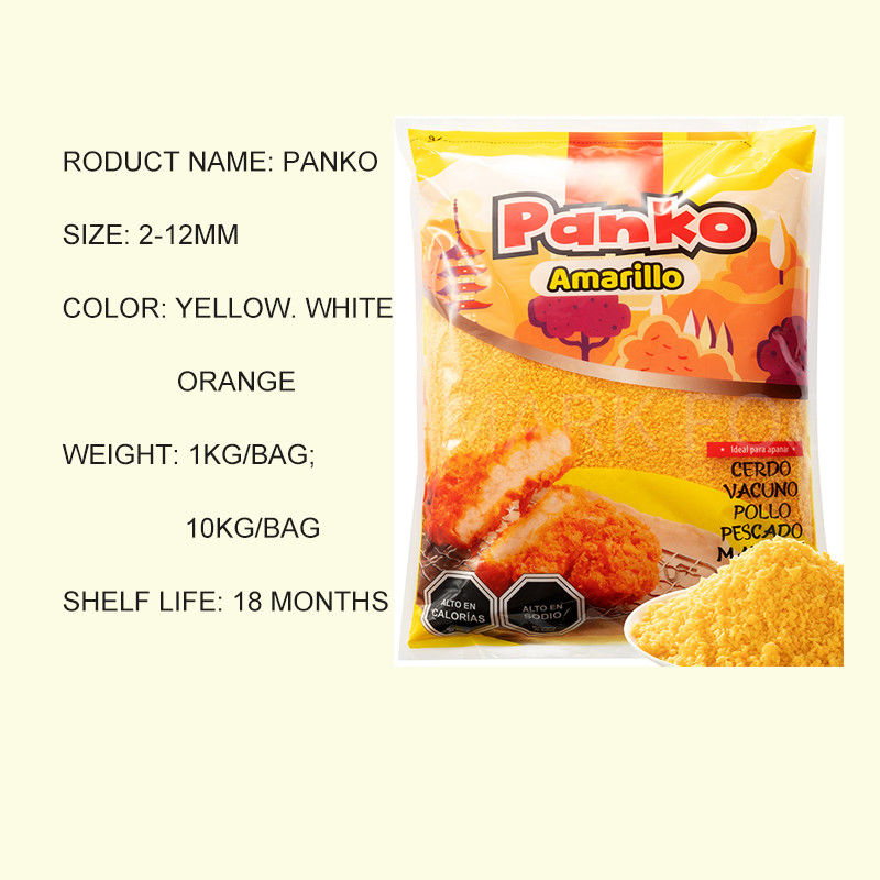 Des miettes de pain de différentes couleurs Panko Crépusculaire Jaune Blanc Et Orange Pour les aliments frits