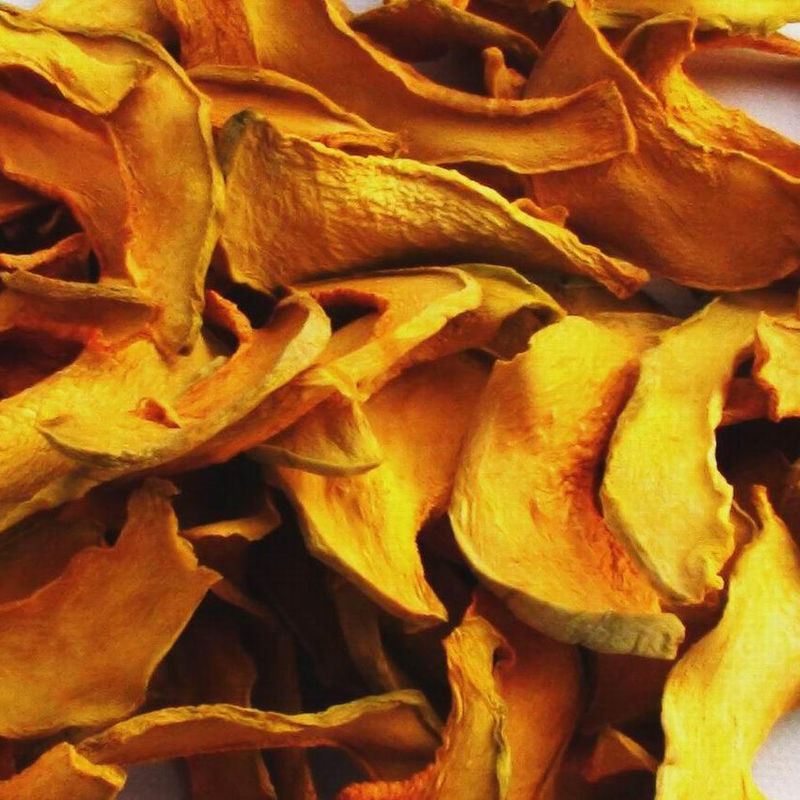 Légumes déshydratés en vrac Flocons de citrouille orange rouge à 8% d'humidité maximum et sans odeurs ou arômes étrangers à l'exportation