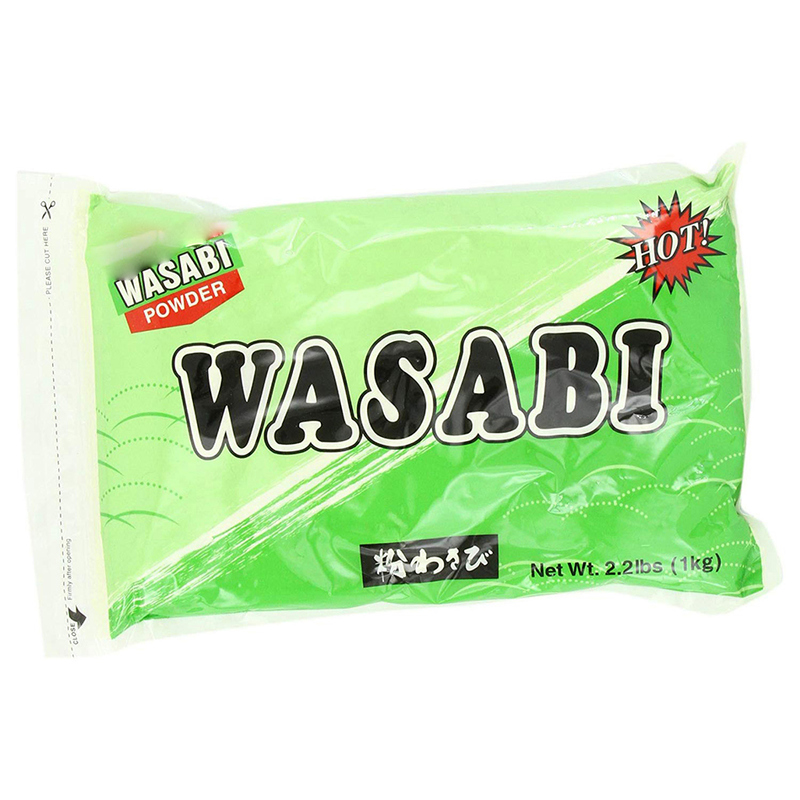 Poudre de wasabi pur avec une saveur épicée et piquante pour une cuisine polyvalente de couleur vert clair