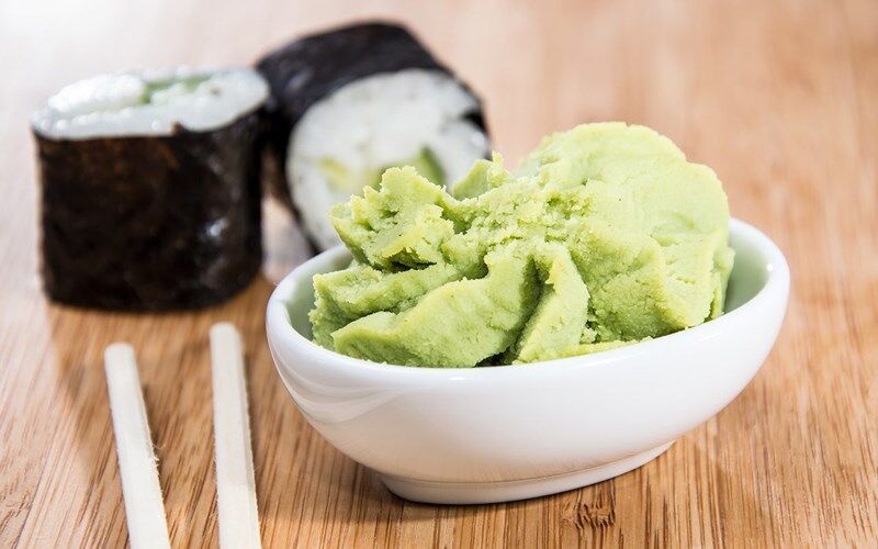 Pure poudre de Wasabi avec une durée de conservation de 24 mois 80-100 Maillage Aucun ingrédient allergène pour le sushi et le sashimi