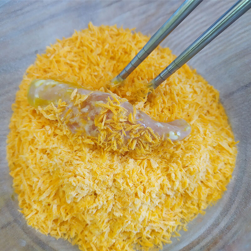 Chapelure Panko Granulée de 2 à 12 mm avec Texture Croustillante et Couleur Orange pour Aliments Frits