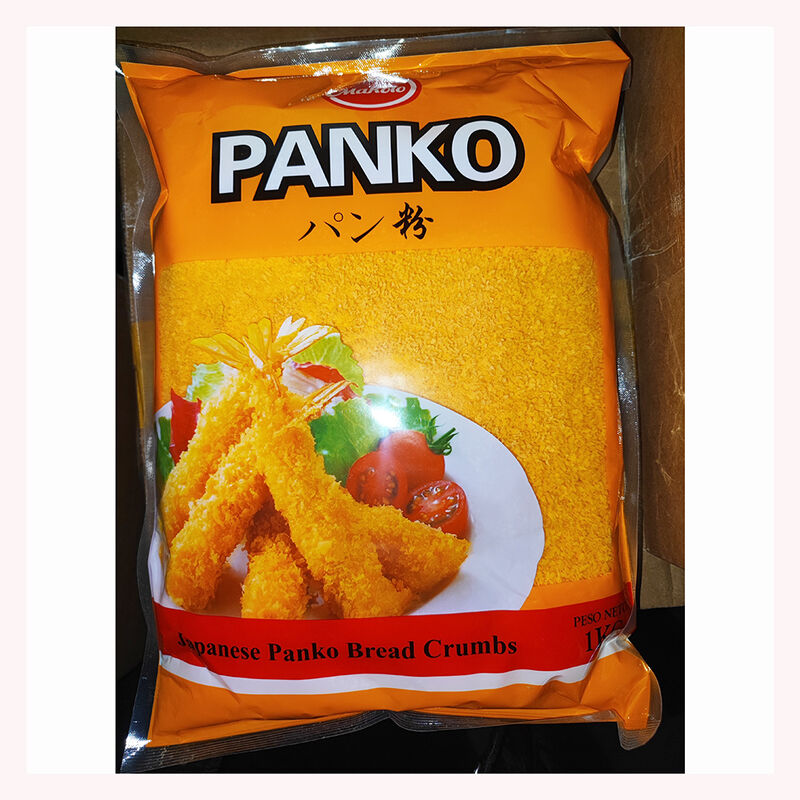 Orange Whole Wheat Panko Bread Crumbs 5mm Needle Shape 500g Retail Bag Healthy Cooking