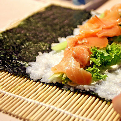 Algues torréfiées rectangulaires largement disponibles et fabriquées avec des ingrédients d'algues