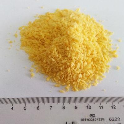 Panko à base de blé, miettes de pain, sac jaune avec allergène au blé