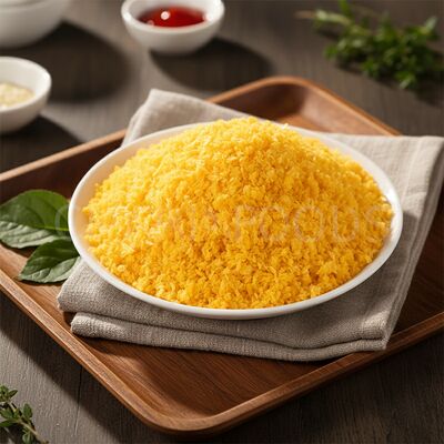 Des miettes de pain Panko de qualité supérieure de 2 à 12 mm avec une durée de conservation de 18 mois et contiennent du blé pour un revêtement croustillant